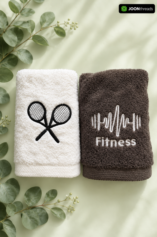PACK OF 2 COTTON TERRY TOWEL GREY AND WHITE