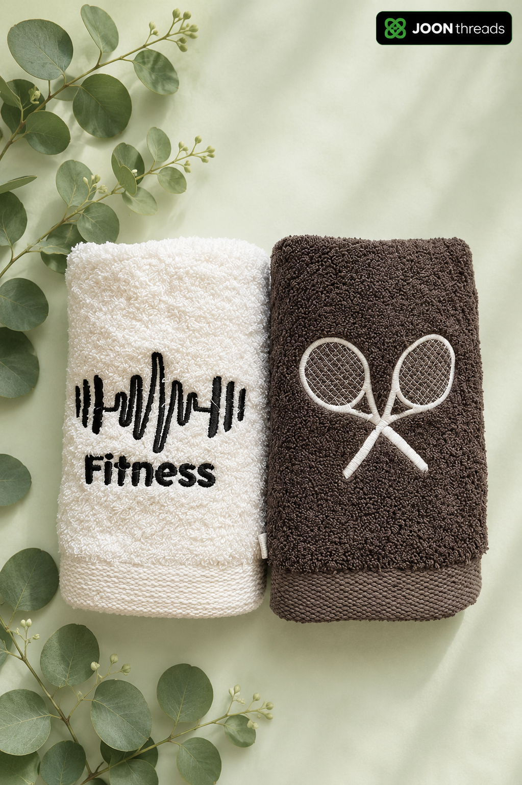 PACK OF 2 COTTON TERRY TOWEL GREY AND WHITE